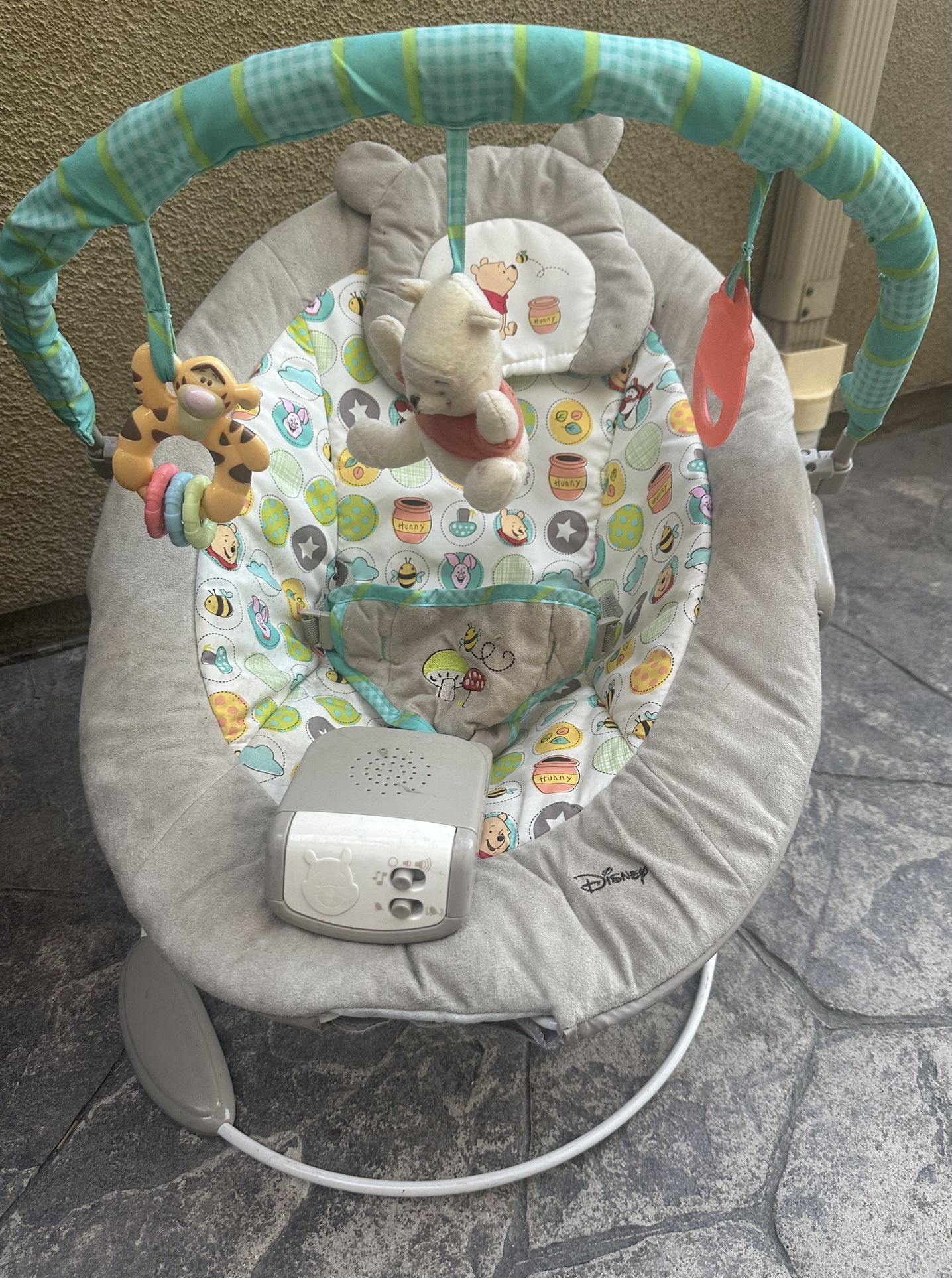 Bright Starts Winnie The Pooh Dots And Hunny Pots Baby Bouncer