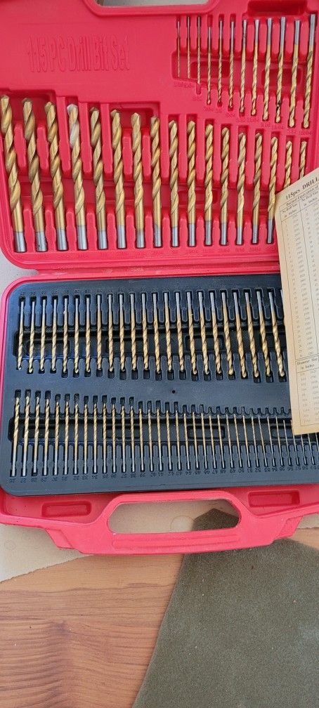 115 Persice Drill Bits Set New