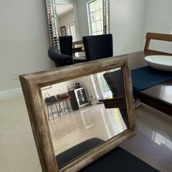 Wall mirror antique wood 