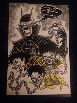 Batman Who Laughs Signed by Tim Baksh