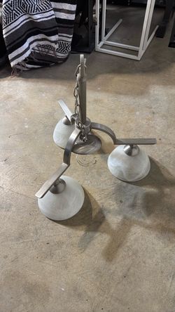 3-Light Brushed Nickel Chandelier