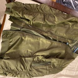 Olive Zip Up Jacket Men’s Small