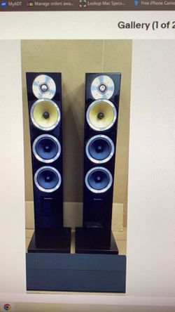 B&W Bowers & Wilkins Cm8 speakers pair black floor