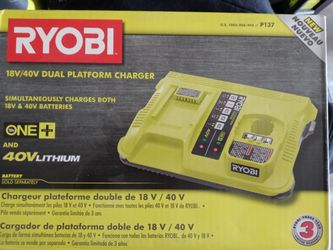 Ryobi Dual Port Charger 18 Volt - 40 Volt