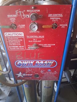 Title: Qwik Draw Speed Draw Commercial Coolant Flush Machine (Model QD2)Selling a heavy-duty, professional-grade Qwik Draw Speed Draw automotive coola