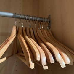 Set 12 Of Wood Hangers 