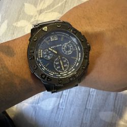 Invicta Gun Metal With Blue Dial Watch