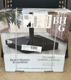 NEW In Box Better Homes & Gardens 50lb Wheeled Umbrella Base-77469