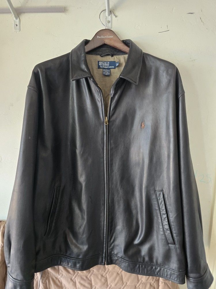 Leather Ralph Lauren Polo Jacket