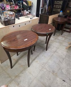 Tall oval side tables, just $40 each