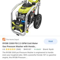 Ryobi power washer BRAND NEW