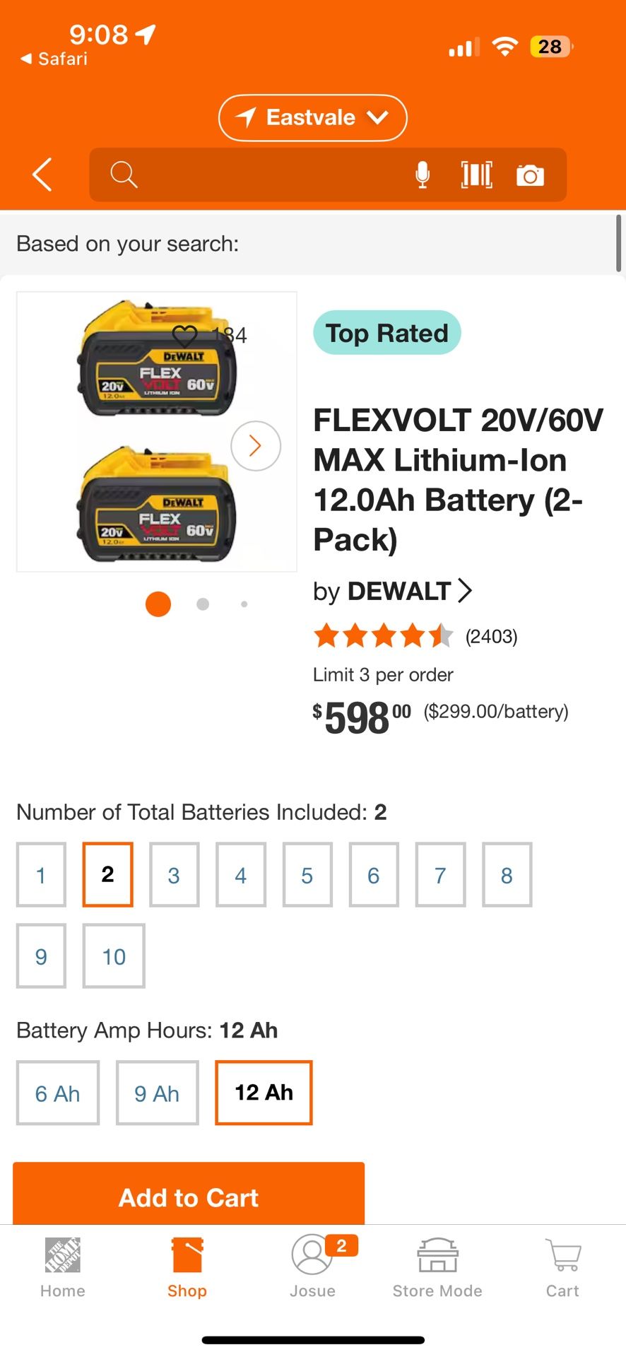 12AH DeWalt Batteries