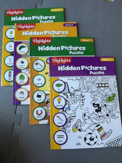 Set of 4 Highlights Hidden Pictures Puzzles Books