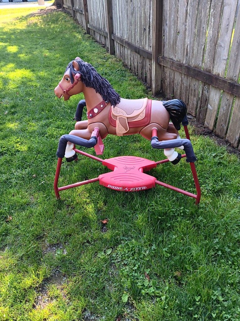 radio flyer rocking horse used very little