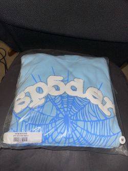 Spider Light Blue Rhinestone Hoodie