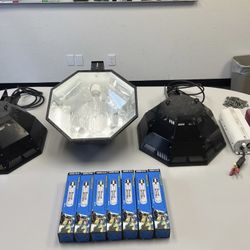3x 400w Coral Vue Lumen Bright Metal Halide Pendants and digital ballasts 