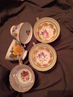 Vintage Variety Porcelain Tea Cups