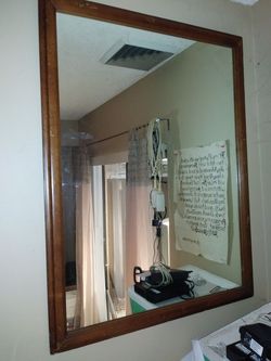 Mirror wood frame