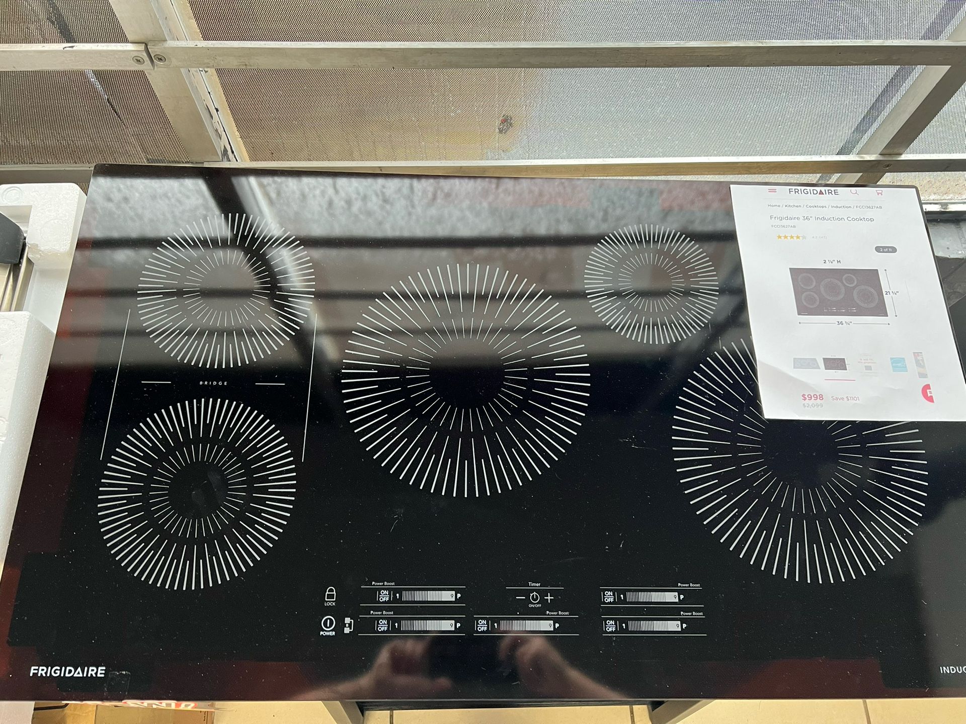 frigidaire electric cooktop