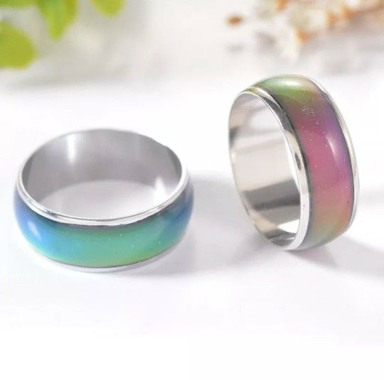 Size 7.5 Moon Ring Changing Color For Women Men And Kids Mood Ring