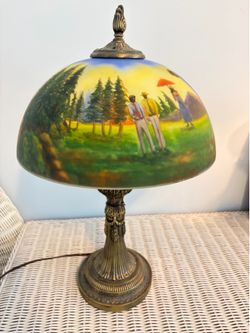 Golf Tiffany glass lamp