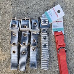 NEW Medium & Small Collars &  1 Leash + Martingal Collar