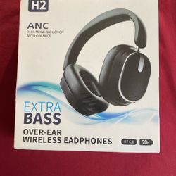 audífonos inalámbricos H2 ANC con cancelación de ruido, Bluetooth 6.0, hasta50 horas de batería y Extra Bass. 