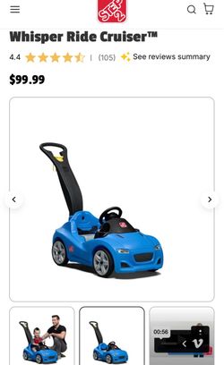 Step2 Whisper Ride Cruiser Toddler Push Car - Blue