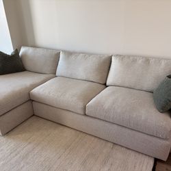 Eggshell Crate&Barrel Sofa