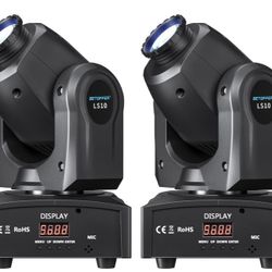 DJ Moving Head Lights Strobe Spot LED Stage Light 8 GOBO 8 Colors 9/11 Channel Lighting DMX-512 Sound Activated for Party,Dance,Church Event,Mobile DJ