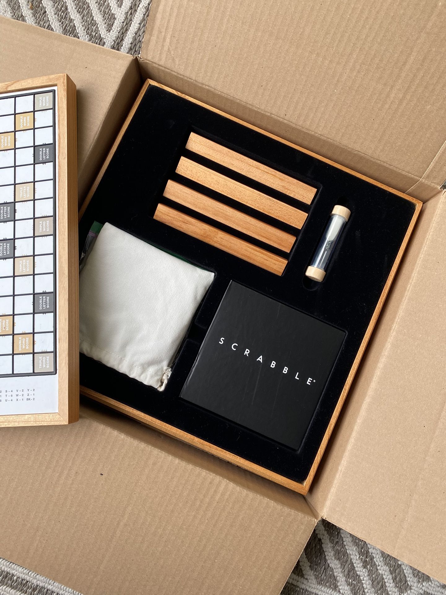 Crate and Barrel Deluxe Scrabble Board - $50