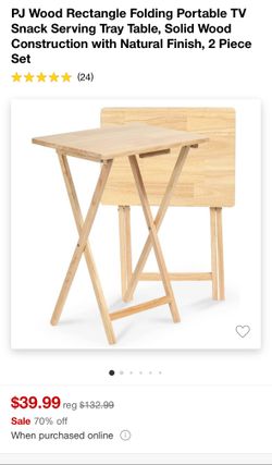 Side Folding Wood Table