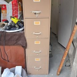4-Drawer Metal File Cabinet With Key
