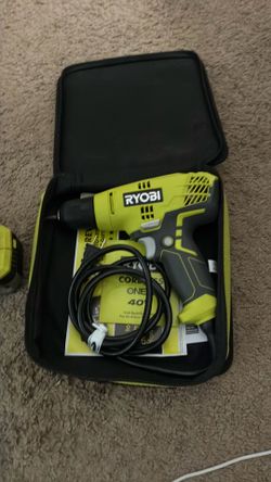 Ryobi corded 3/8” drill & flashlight