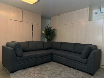 Dark gray modular sectional- free delivery