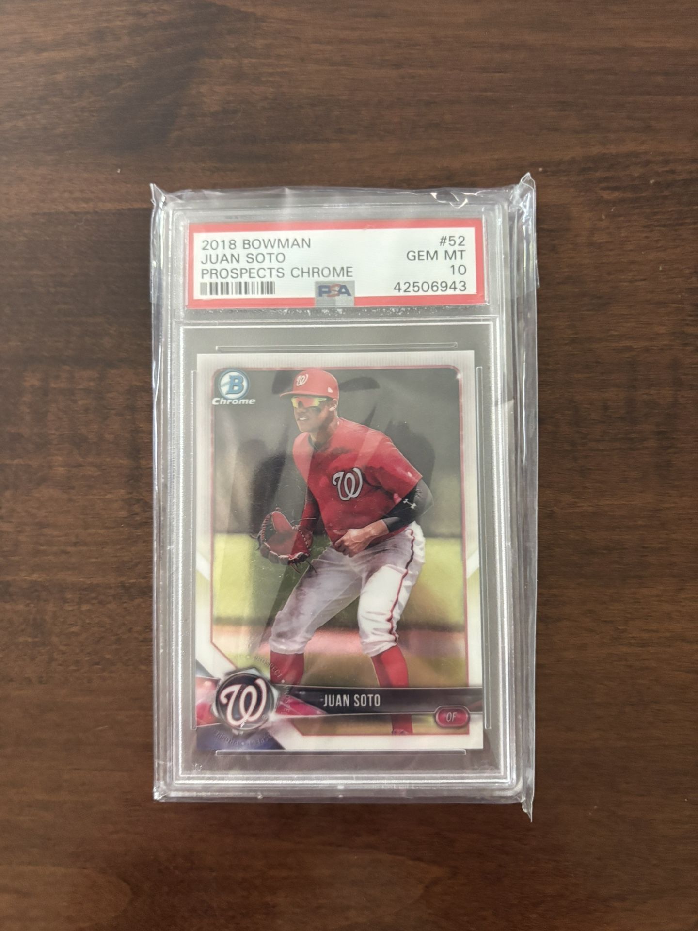 2018 Bowman Prospects Chrome Juan Soto RC #BCP52 PSA 10 GEM MT