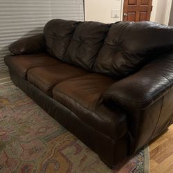 Brown Leather Couch