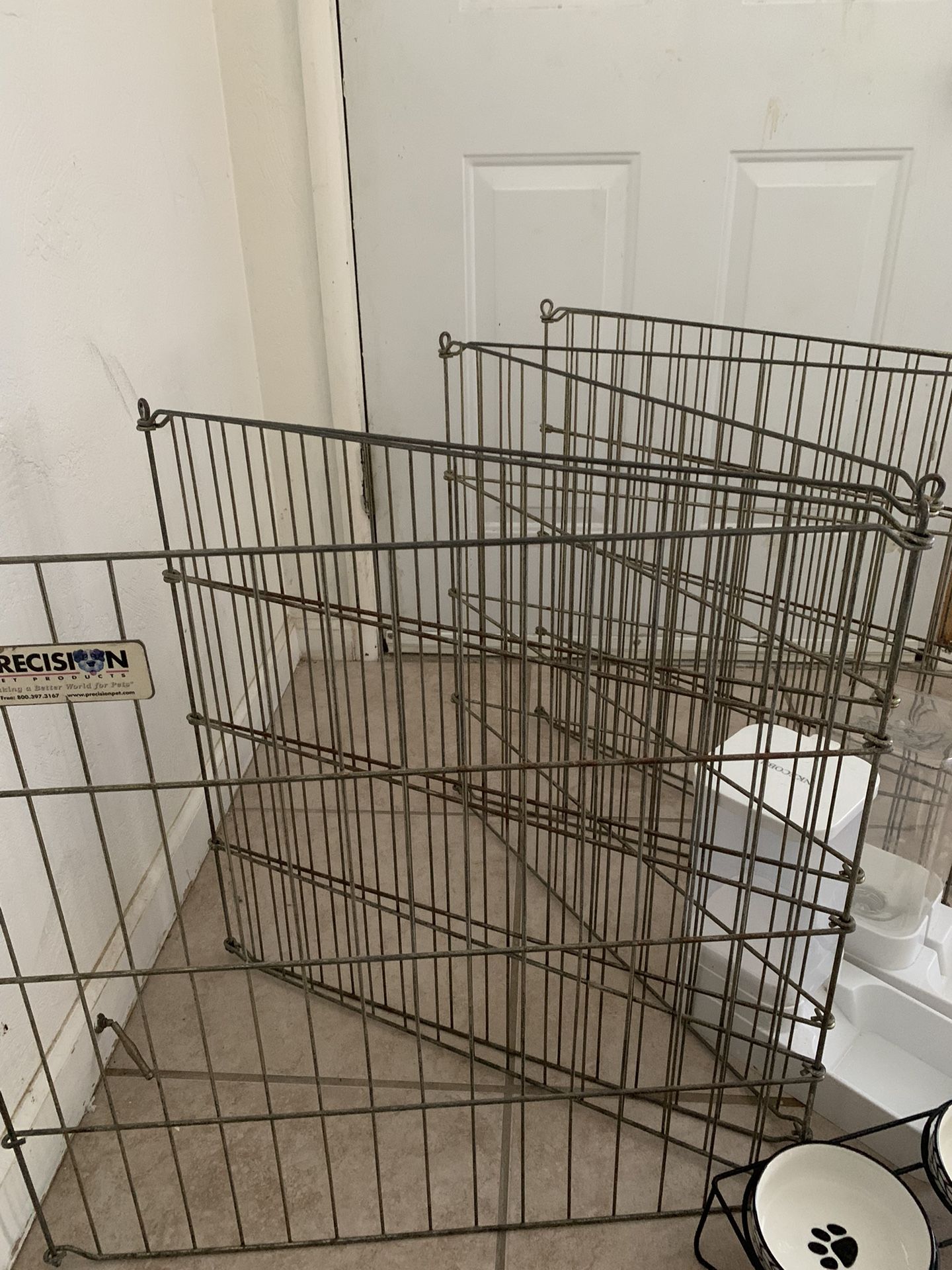 Dog Playpen + Food Containers