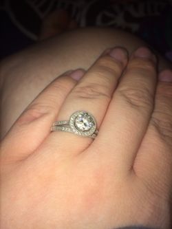 Sterling Silver Wedding Set Size 9