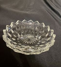 Crystal Ornate Small Footed Dish