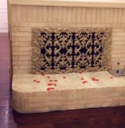 Beautiful golden 4 panel Fireplace screen ❤️✨