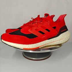 Size 14 US Men's Adidas Ultraboost 21 'Vivid Red Solar Black' running shoes