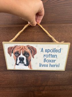 Boxer dog sign