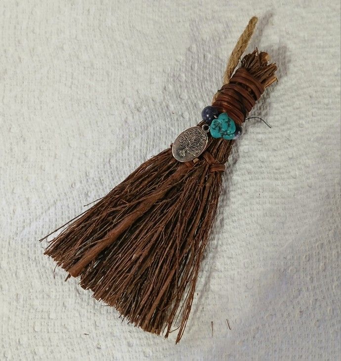 Scented "Witches Broom" With Turquoise Howlite And Tree Of Life Charm