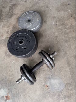 Dumbbell with 50lbs of weight