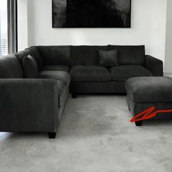 New! Luxurious Soft Touch~ Super Comfy Sofa Sectional! FREE XL OTTOMAN!
