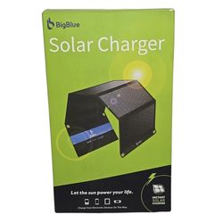 BigBlue 3 USB Ports 28W Solar Charger - 5V/4.8A Max - Portable SunPower - NEW