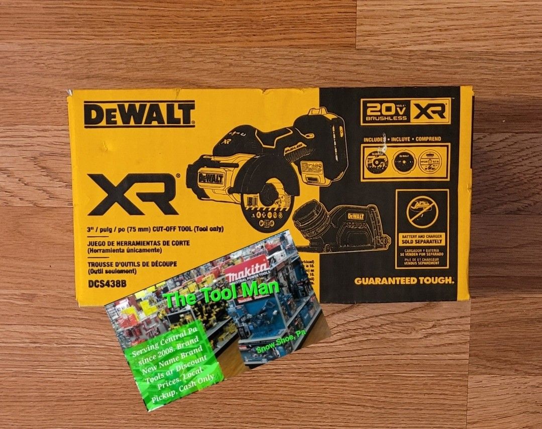 New Dewalt 20v XR Brushless Cordless 3" Cutoff Tool-only $120 Firm Pickup Only 