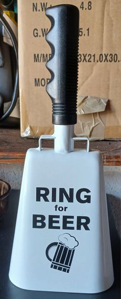LARGE COW BELL 🔔 RING FOR BEER 
