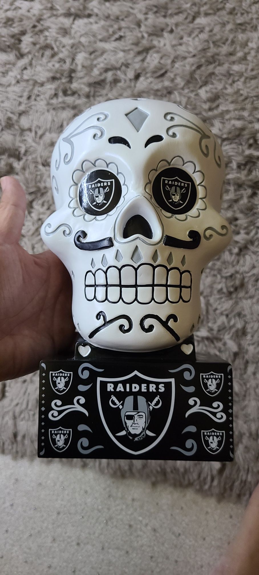 Las Vegas Raiders Sugar Skull Collectable statue.